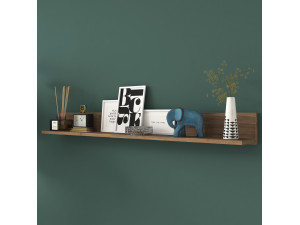 Wandregal aus Holz "Eno" - 135 x 13 x 15 cm - Braun 2
