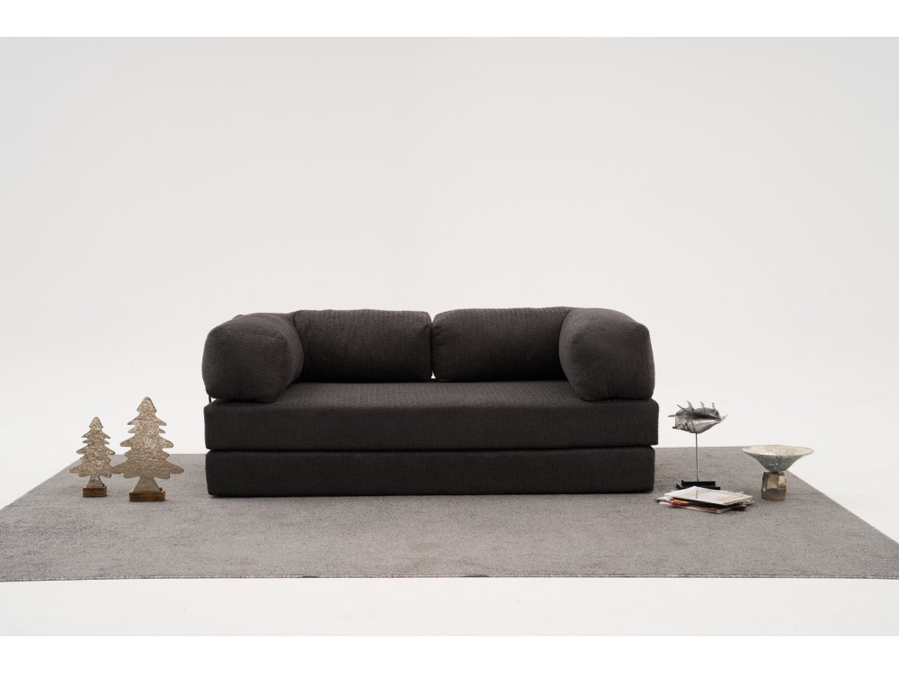 3-Sitzer-Sofa mit Stoffbezug "Comfort" - 190 x 95 x 75 cm - Anthrazitgrau