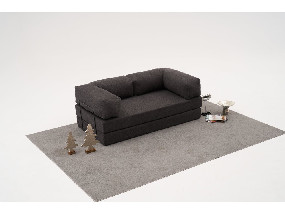 3-Sitzer-Sofa mit Stoffbezug "Comfort" - 190 x 95 x 75 cm - Anthrazitgrau