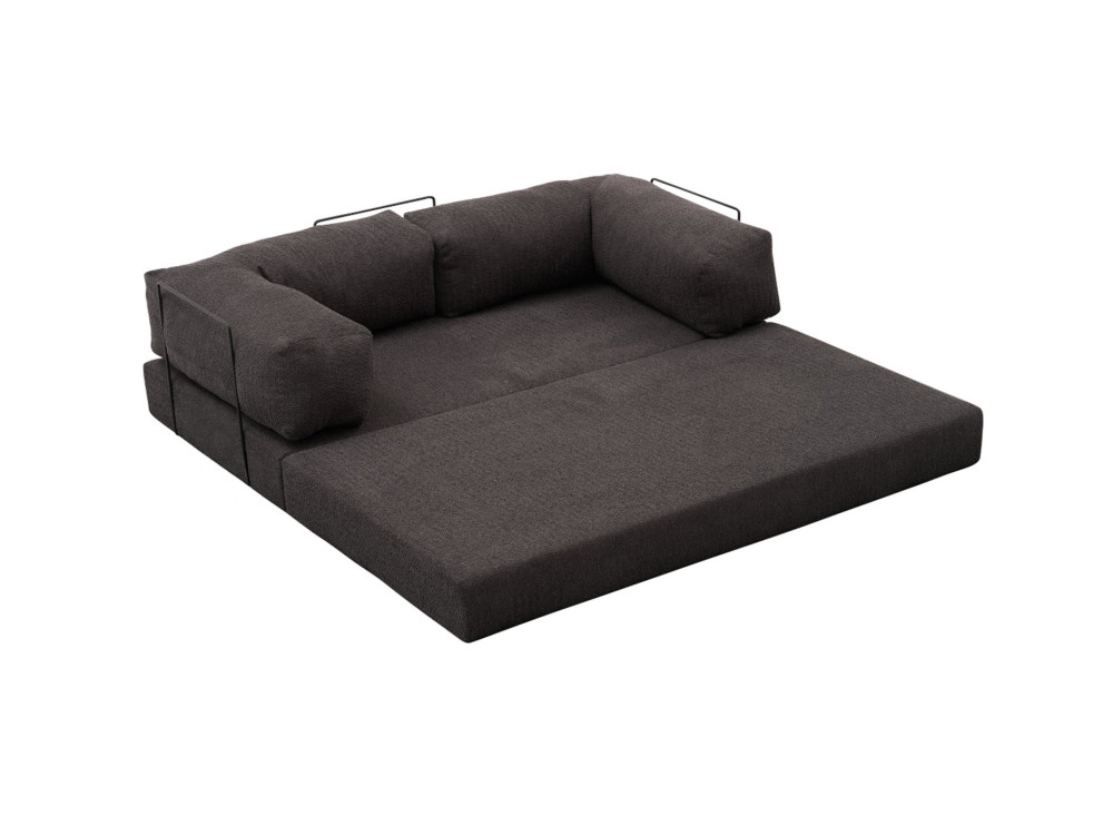 3-Sitzer-Sofa mit Stoffbezug "Comfort" - 190 x 95 x 75 cm - Anthrazitgrau