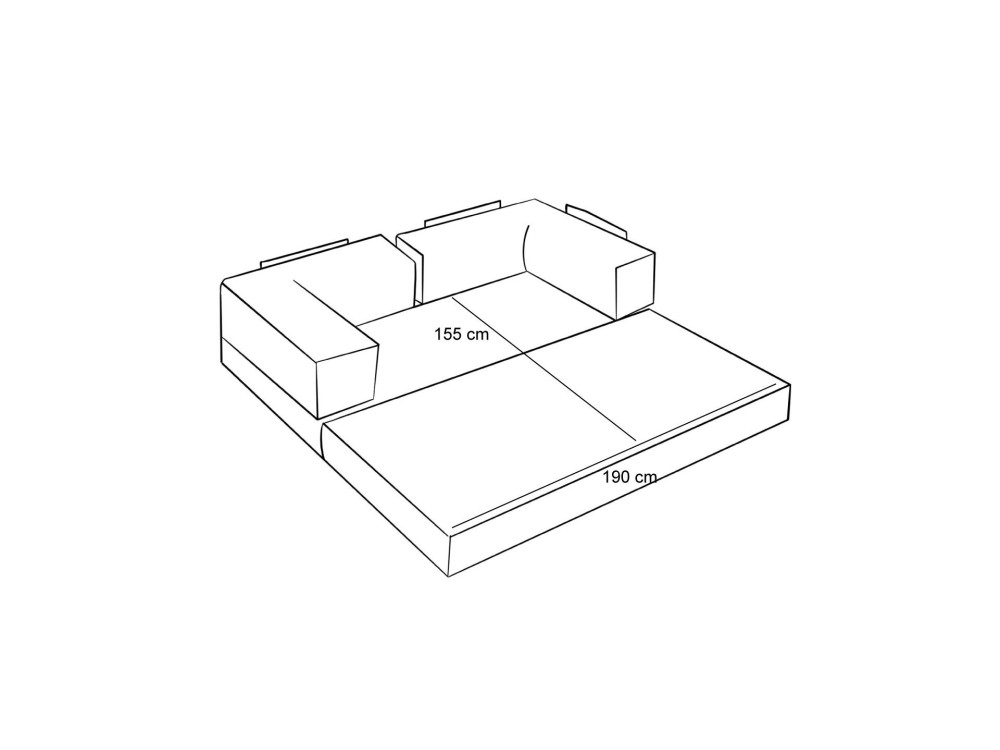 3-Sitzer-Sofa mit Stoffbezug "Comfort" - 190 x 95 x 75 cm - Anthrazitgrau