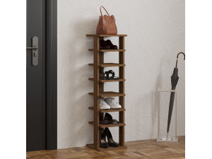 Holzschuhmöbel "Ayka" - 30 x 30 x 110 cm - Braun 2