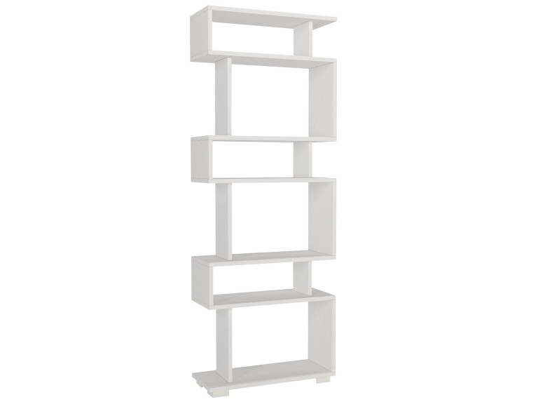Holz Bücherregal "Blok" - 60 x 19 x 165 cm - Weiß