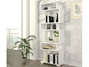 Holz Bücherregal "Blok" - 60 x 19 x 165 cm - Weiß 2
