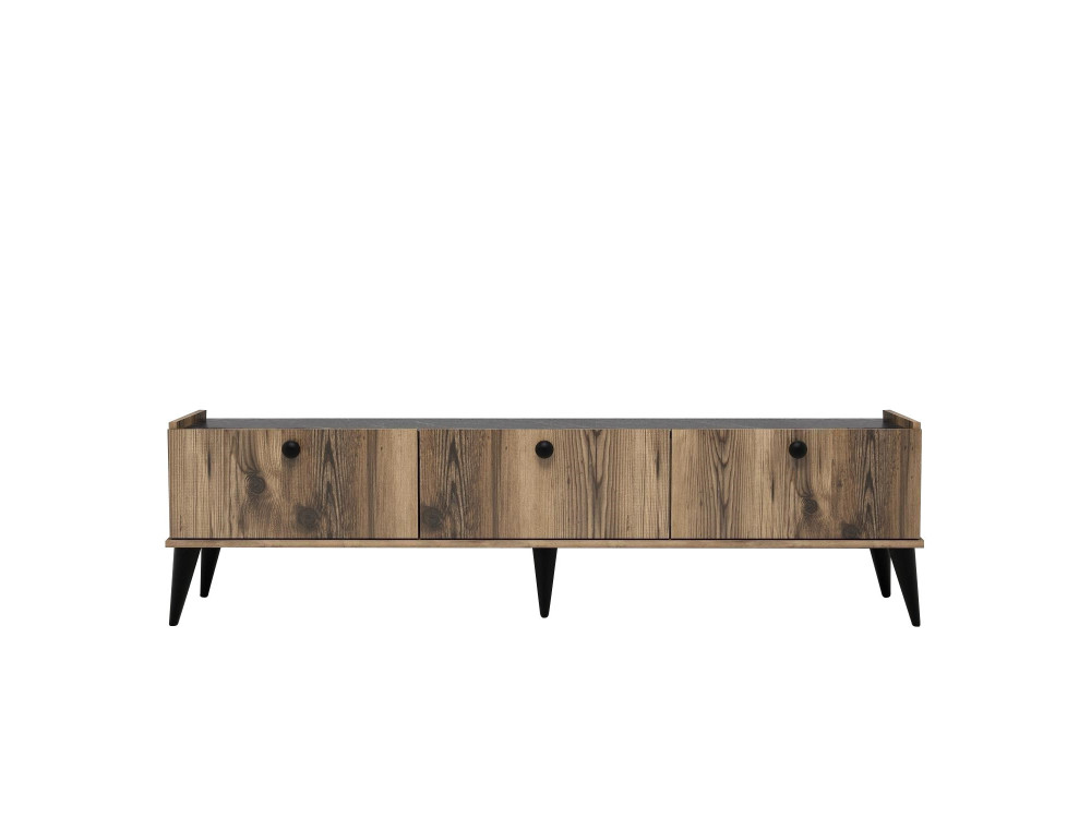 TV-Möbel aus Holz "Lidya" - 180 x 35 x 49 cm - Braun