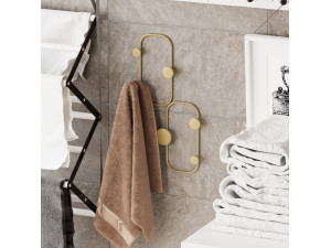 Wandhaken aus Metall "Ladybug" - 26 x 5 x 48 cm - Gold 2