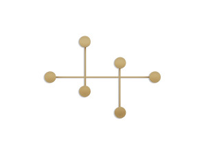 Wandhaken aus Metall "Dama" - 82 x 10 x 60 cm - Gold