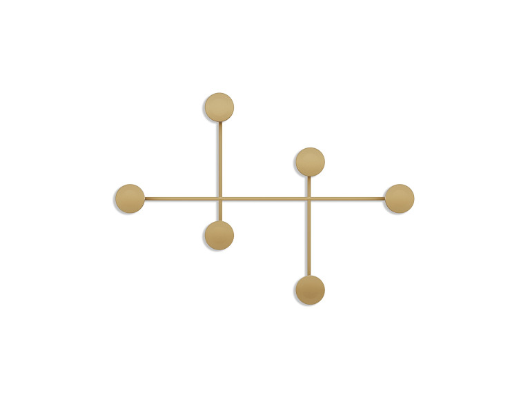 Wandhaken aus Metall "Dama" - 82 x 10 x 60 cm - Gold