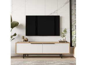 TV-Möbel aus Holz "ON1-SW" - 160 x 35 x 45 cm - Weiß 2