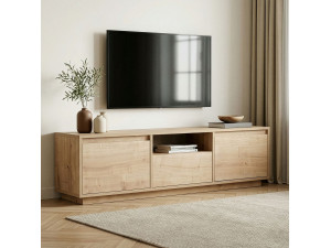 TV-Möbel aus Holz "Sentinel" - 160 x 30 x 42 cm - Beige 2