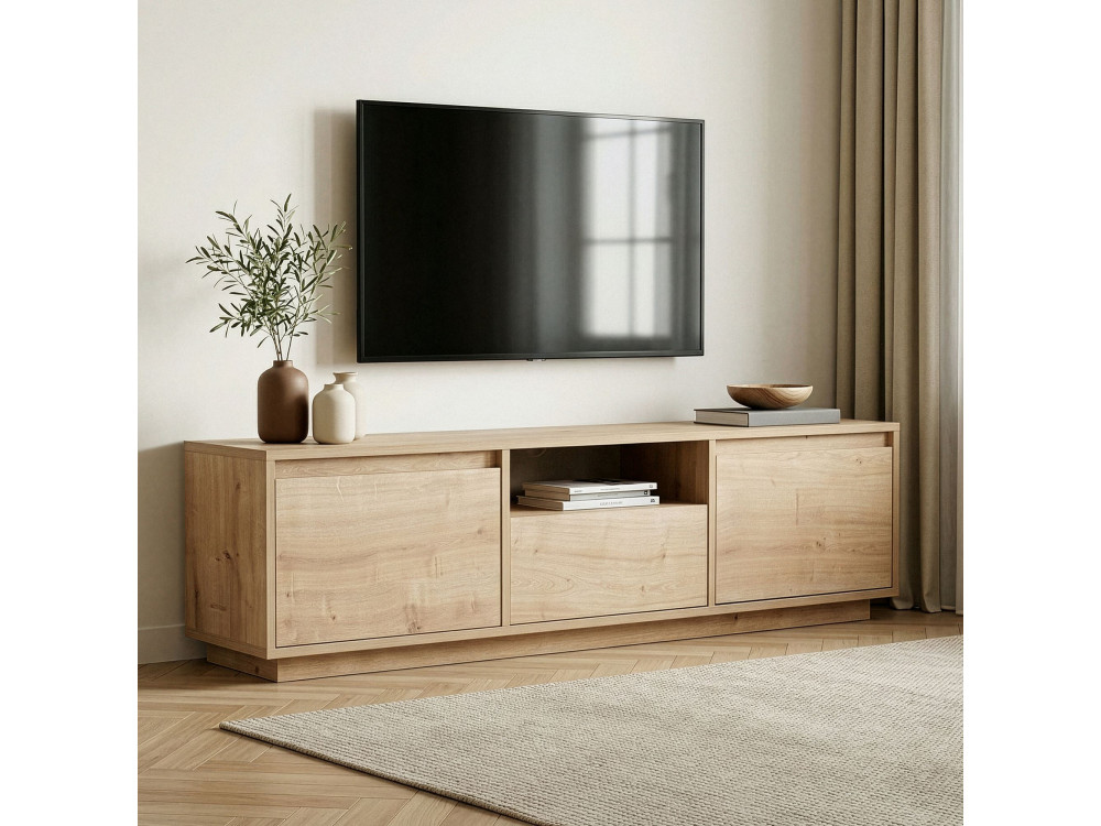TV-Möbel aus Holz "Sentinel" - 160 x 30 x 42 cm - Beige