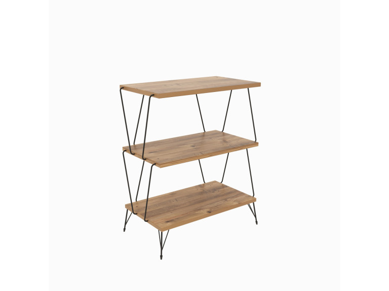 Holz Bücherregal "Lazandos" - 46 x 30 x 76 cm - Braun