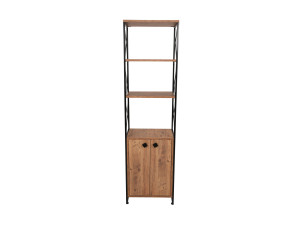 Holz Bücherregal "Tervel" - 49 x 30 x 180 cm - Braun