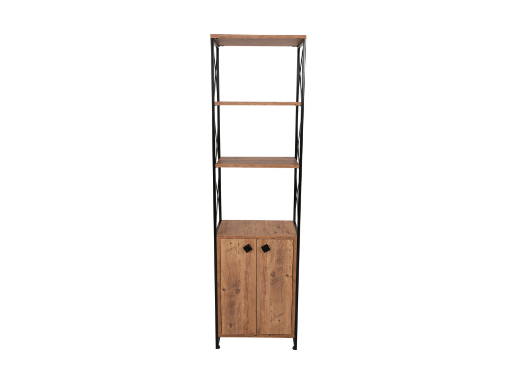 Holz Bücherregal "Tervel" - 49 x 30 x 180 cm - Braun