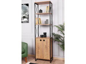 Holz Bücherregal "Tervel" - 49 x 30 x 180 cm - Braun 2