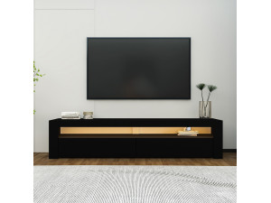 TV-Möbel aus Holz "Bati" - 150 x 36 x 46 cm - Schwarz 2