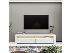 TV-Möbel aus Holz "Bati" - 150 x 36 x 46 cm - Weiß 2