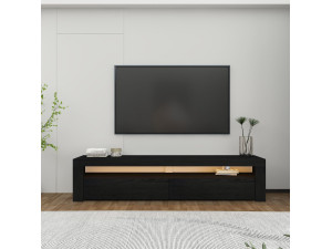 TV-Möbel aus Holz "Bati" - 150 x 36 x 46 cm - Schwarz 2
