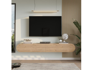 TV-Möbel aus Holz "LUM1" - 180 x 31 x 29 cm - Beige 2