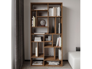 Bücherregal aus Holz "Nicola" - 90 x 30 x 180 cm - Braun 2