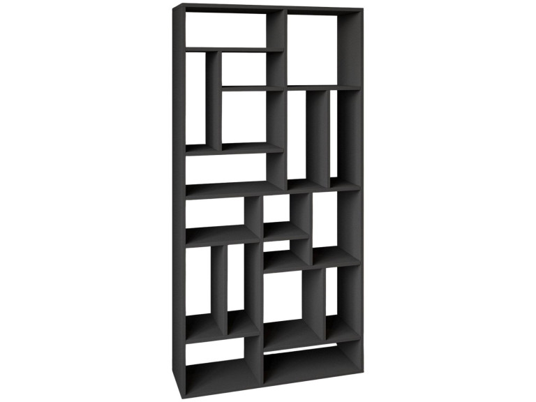 Holz Bücherregal "Nicola" - 90 x 30 x 180 cm - Anthrazitgrau