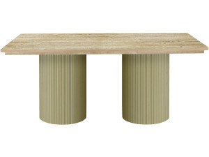 Ovaler Holz-Esstisch "Zenith" - 180 cm - 8 Sitzplätze - Beige