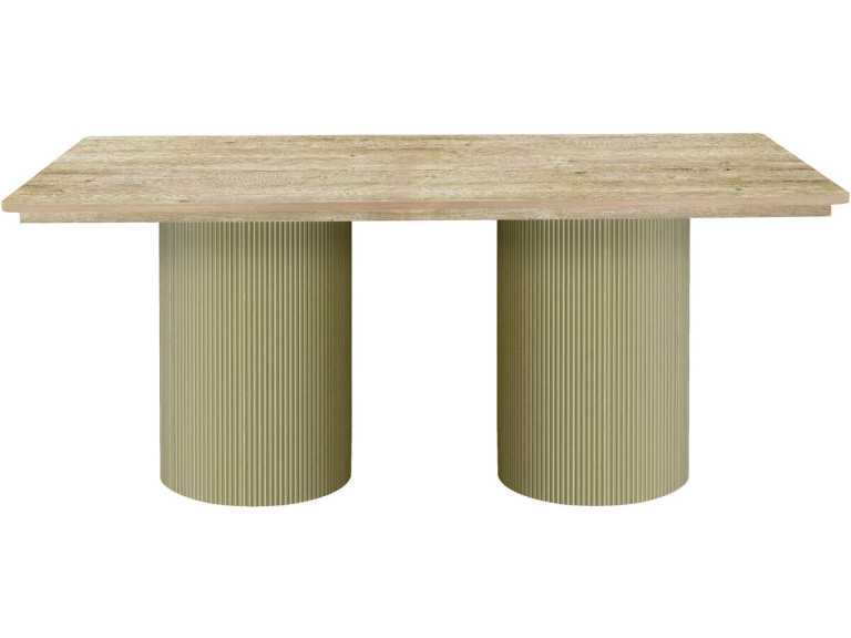 Ovaler Holz-Esstisch "Zenith" - 180 cm - 8 Sitzplätze - Beige