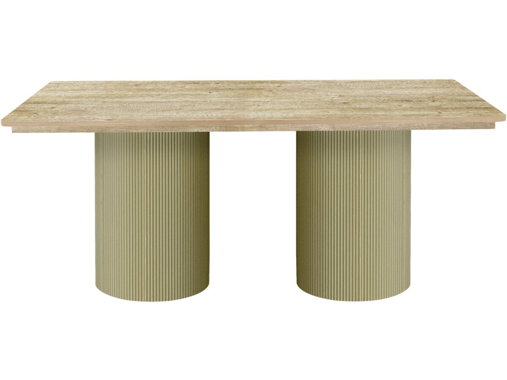 Ovaler Holz-Esstisch "Zenith" - 180 cm - 8 Sitzplätze - Beige