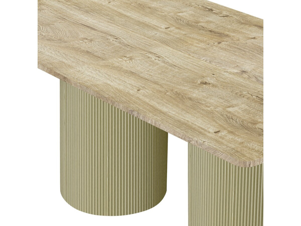 Ovaler Holz-Esstisch "Zenith" - 180 cm - 8 Sitzplätze - Beige
