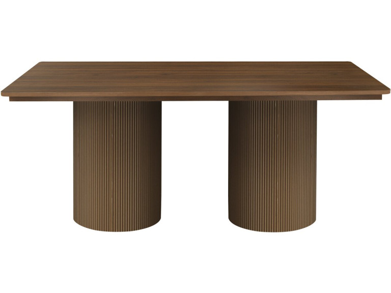 Ovaler Holz-Esstisch "Zenith" - 180 cm - 8 Plätze - Braun