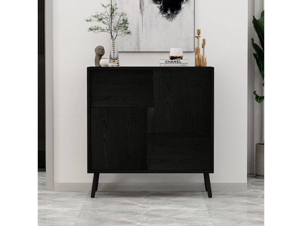 Multifunktionsschrank aus Holz "Darien" - 76.5 x 35 x 79.5 cm - Holz Schwarz