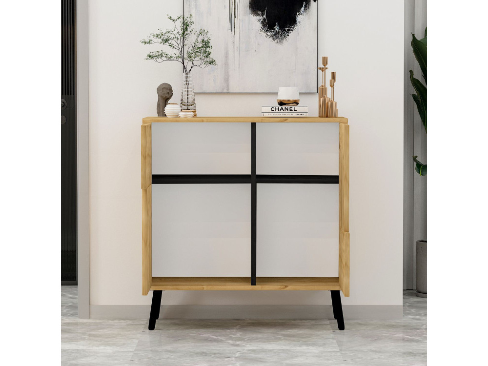 Anrichte aus Holz "Darien" - 76 x 35 x 79 cm - Beige