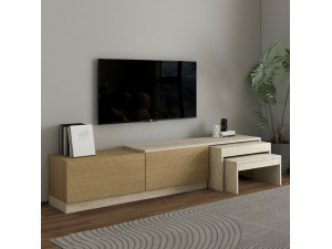 TV-Möbel aus Holz "Nest" - 180 x 30 x 36 cm - Beige 2