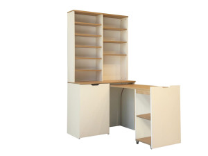 Holz-Kaffee-Display "Flexa" - 100 x 45 x 190 cm - Creme