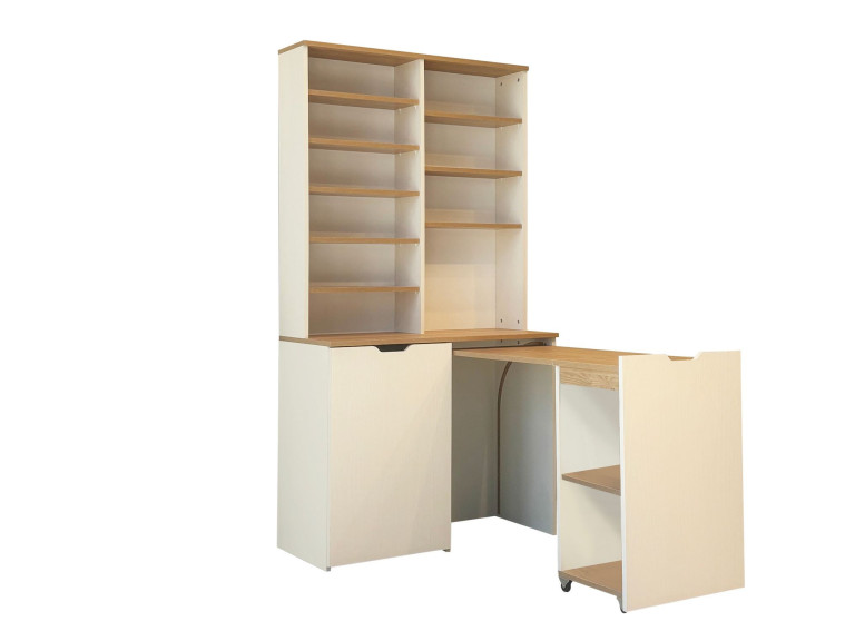 Holz-Kaffee-Display "Flexa" - 100 x 45 x 190 cm - Creme