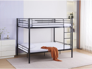 Doppel-Etagenbett "Adam" - Lattenrost inklusive - 140 x 190 cm - Schwarz 2