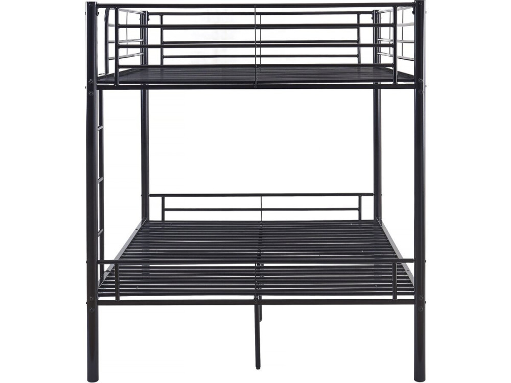 Doppel-Etagenbett "Adam" - Lattenrost inklusive - 140 x 190 cm - Schwarz