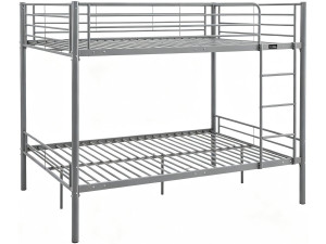 Doppelstockbett mit Bettkasten inklusive "Adam" - 140 x 190 cm - Grau