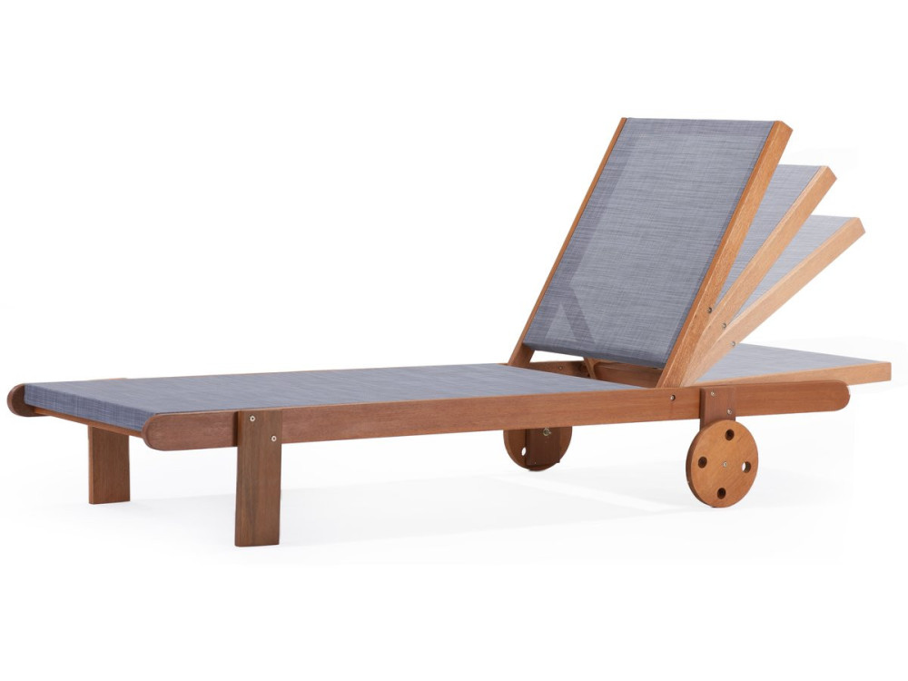 Sonnenliege aus Tropenholz "Saigon" - Maple - Grau - 4er-Set