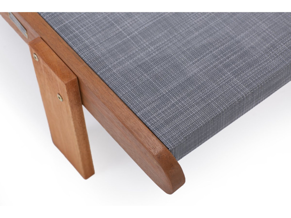 Sonnenliege aus Tropenholz "Saigon" - Maple - Grau - 4er-Set