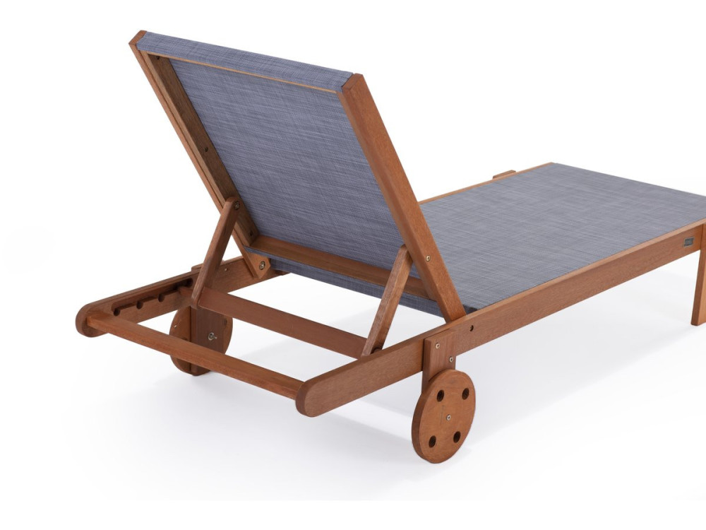 Sonnenliege aus Tropenholz "Saigon" - Maple - Grau - 4er-Set