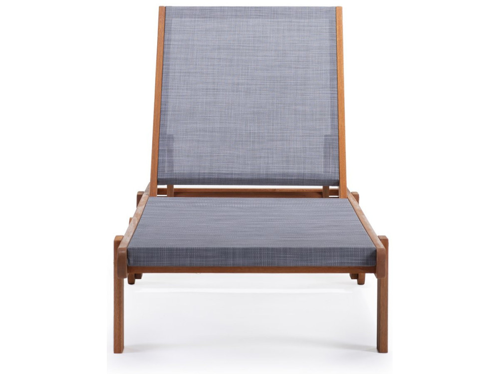 Sonnenliege aus Tropenholz "Saigon" - Maple - Grau - 4er-Set