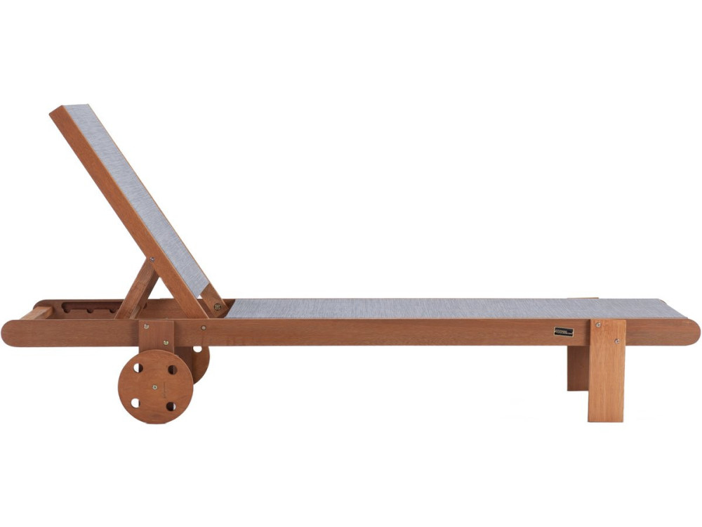 Sonnenliege aus Tropenholz "Saigon" - Maple - Grau - 4er-Set