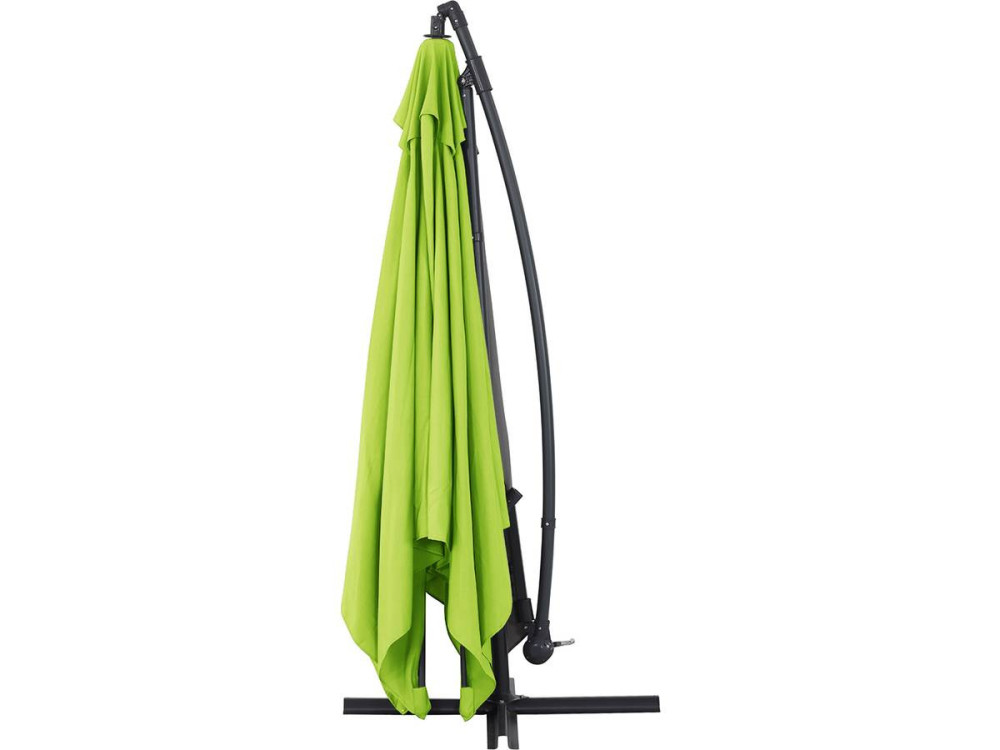 Ampelschirm aus Alu "Ilios 3" - Viereckig - 3 x 3 m - Grün - Platten inbegriffen