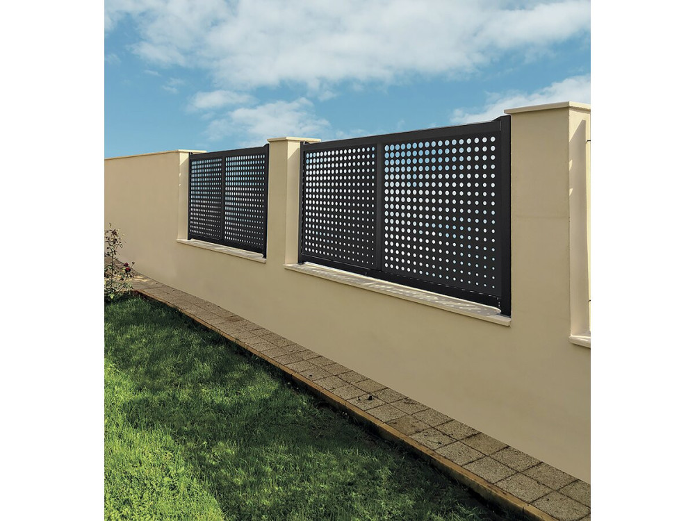 Deko-Panel - "Moon" - 5er-Set - 1.00 x 1.00 m - Grau