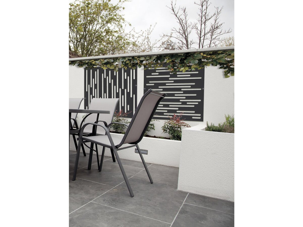 Deko-Panel - "Nautic" - 5er-Set - 1.00 x 1.00 m - Grau