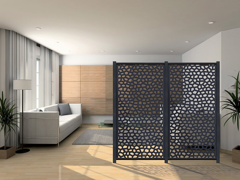 Deko-Panel - "Mosaic" - 5er-Set - 1.00 x 2.00 m - Grau