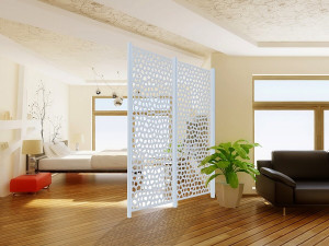 Deko-Panel - "Mosaic" - 5er-Set - 1.00 x 2.00 m - Weiß