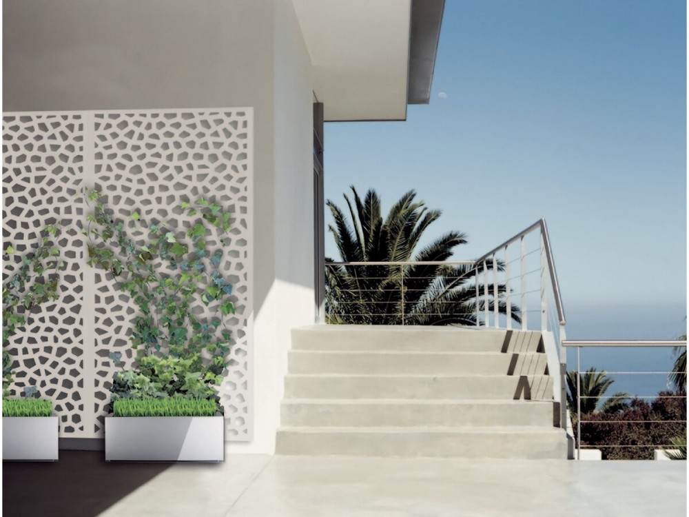 Deko-Panel - "Mosaic" - 5er-Set - 1.00 x 2.00 m - Weiß