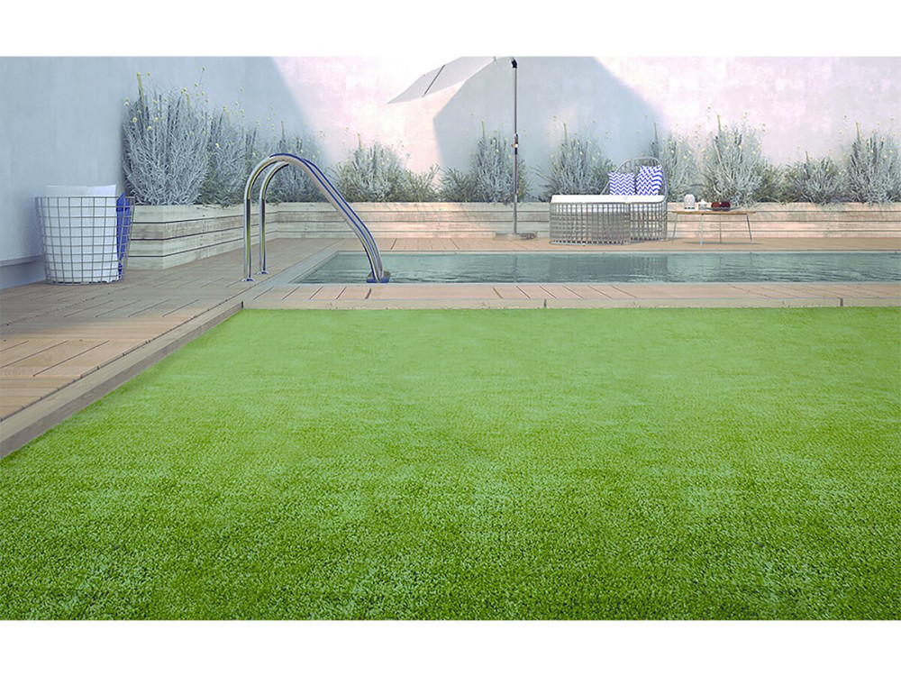 Kunstrasen - "Green Lubeck 7" - 1 x 5 m - 7 mm - Grün